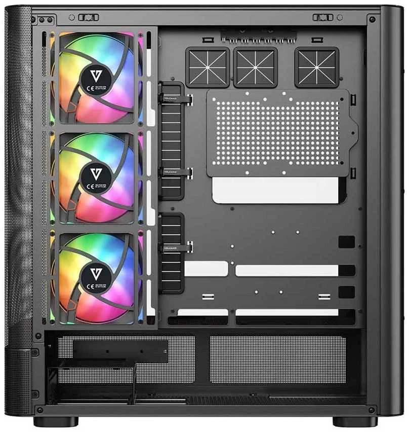 MODECOM Volcano Volcano AQ500 ARGB Midi Juodas