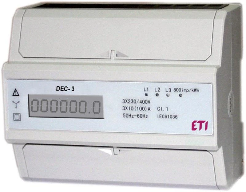 ETI Modulinis elektros skaitiklis (DEC-3, 3 fazių)