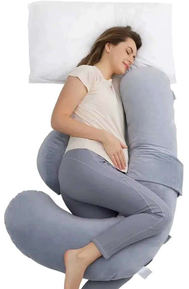 MOMCOZY NĖŠČIOSIOS PAGALVĖ, F FORMOS, VELVET Pilkas