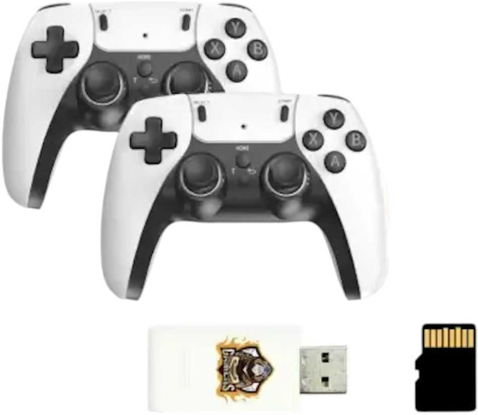 GameBox HY01 64bit Retro 20K Spēļu 4K USB stika konsola preikš Android ierīcēm x2 bezvadu kontrolieri Balta