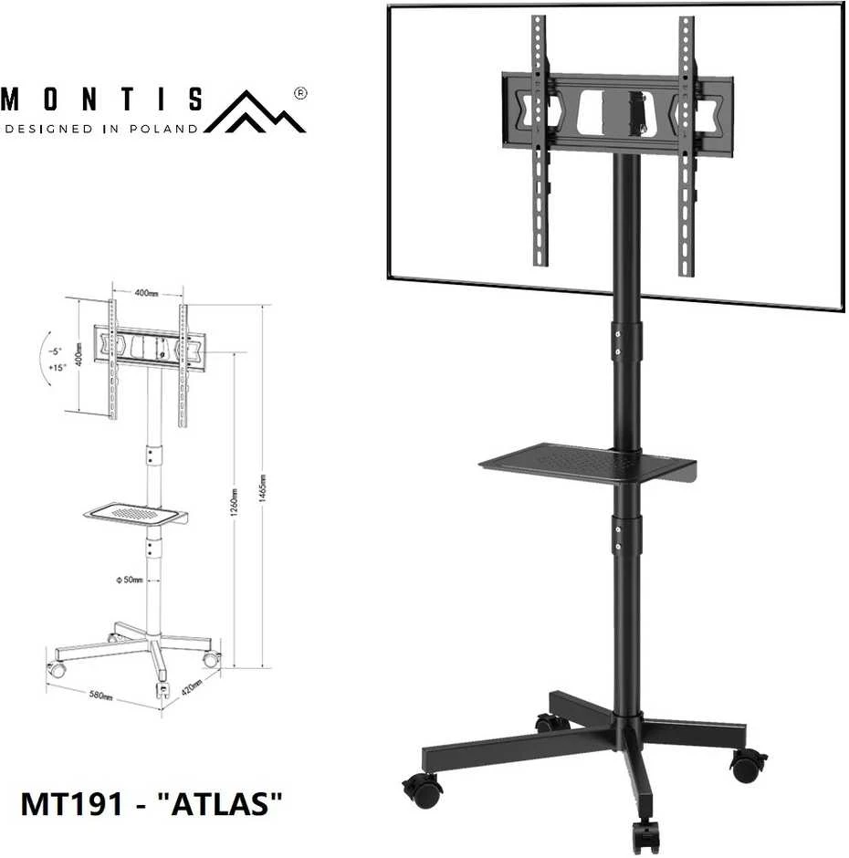 Mobilus televizoriaus laikiklis „Montis MT191 ATLAS“ 152,4 cm (60")
