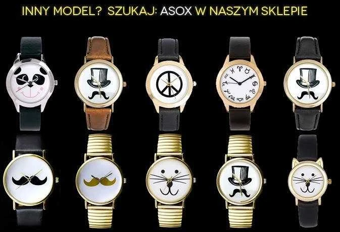 Inny MOTERIŠKAS LAIKRODIS CYLINDER, WĄSY - asox (zx580b)