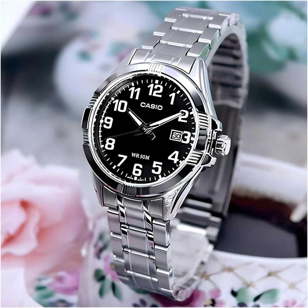 MOTERIŠKAS LAIKRODIS CASIO LTP-1308D-1B (zd605a) + DĖŽĖ