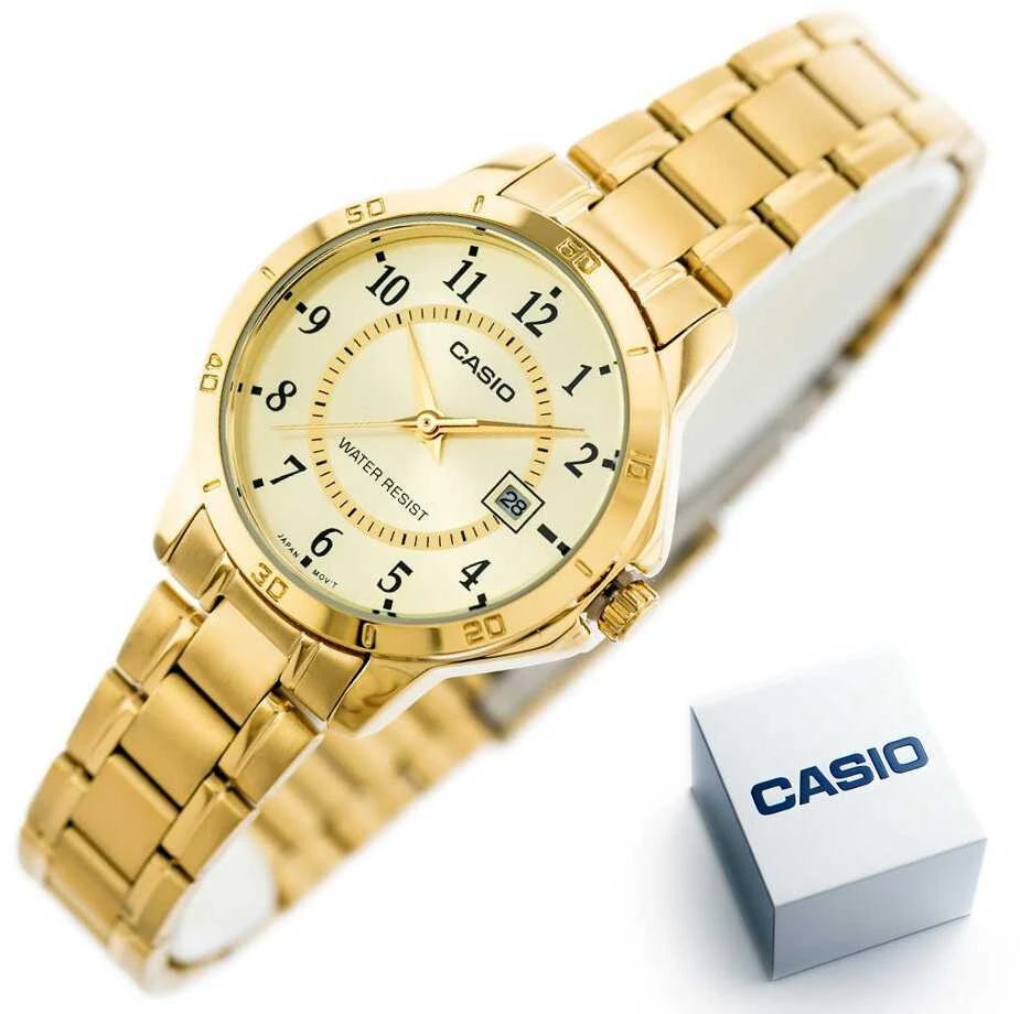 CASIO LTP-V004G-9B moteriškas laikrodis (zd568c) + dėžutė