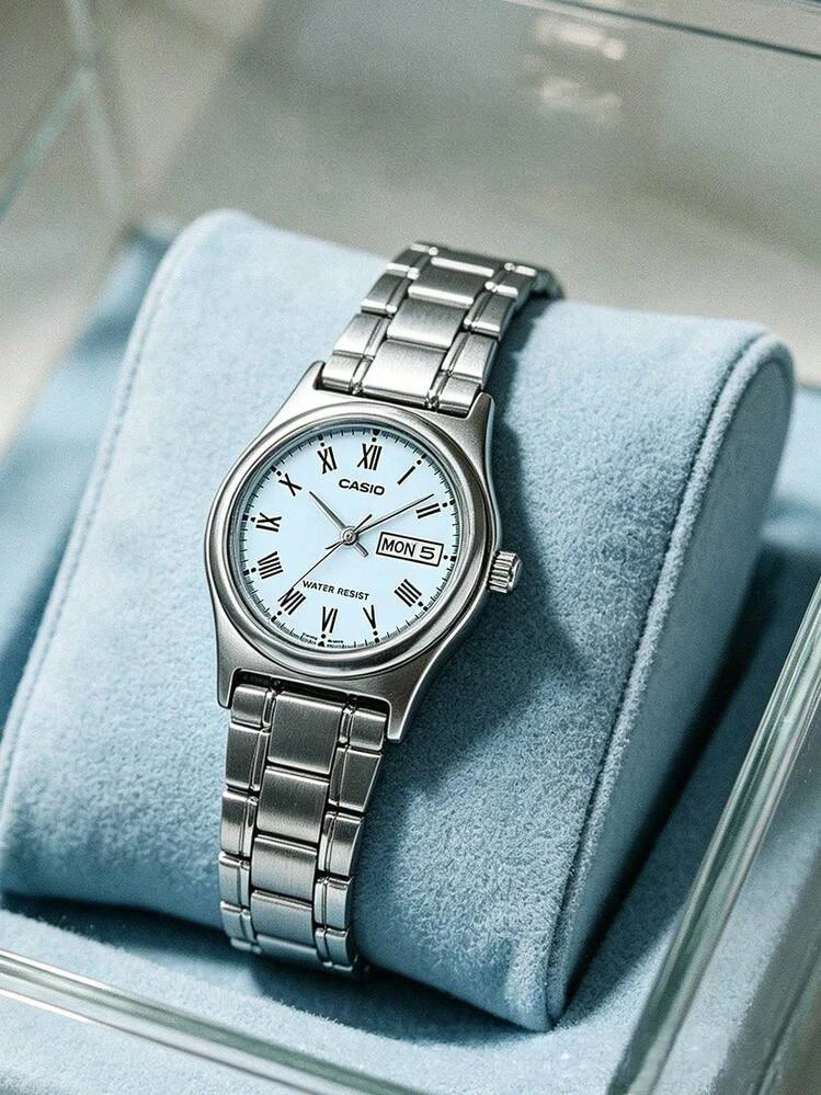 Moteriškas laikrodis CASIO LTP-V006D-2B (zd587j) + DĖŽĖ