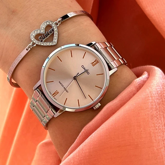 Dajar Moteriškas laikrodis CASIO LTP-VT01D-4B + BOX (zd613m)