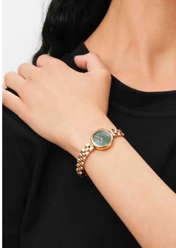 Moteriškas laikrodis DANIEL WELLINGTON Elan Lumine Malachite Rose Gold 22mm DW00100721 + BOX (zw522c)