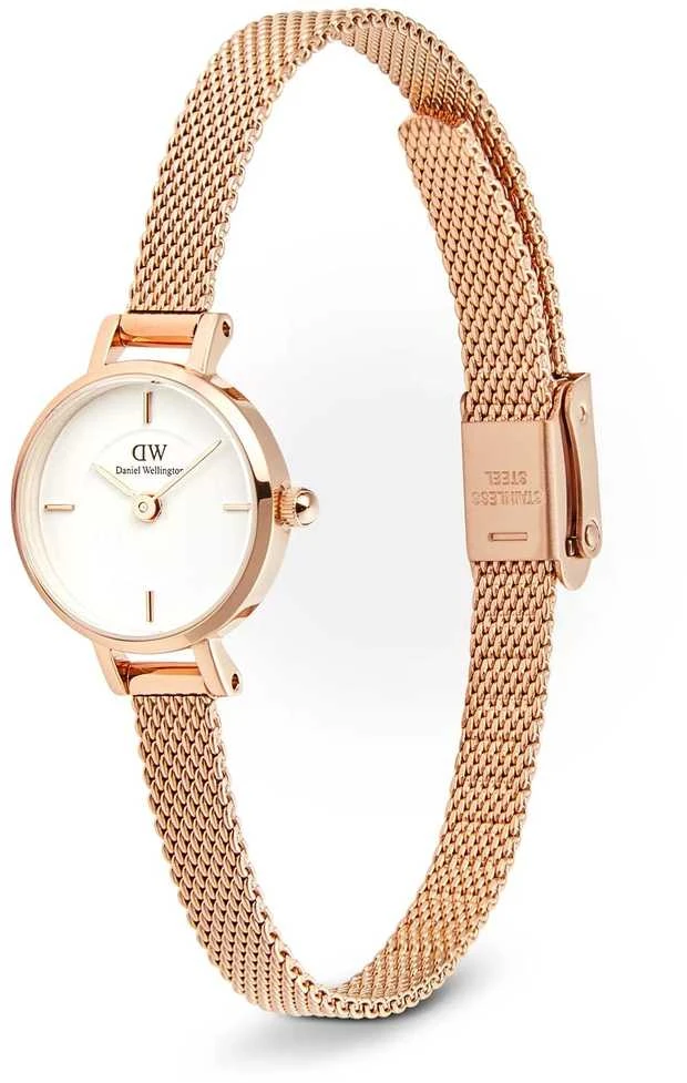 Moteriškas laikrodis DANIEL WELLINGTON Petite Mini Rose Gold Stainless Steel 19mm DW00100744 + BOX (zw523c)