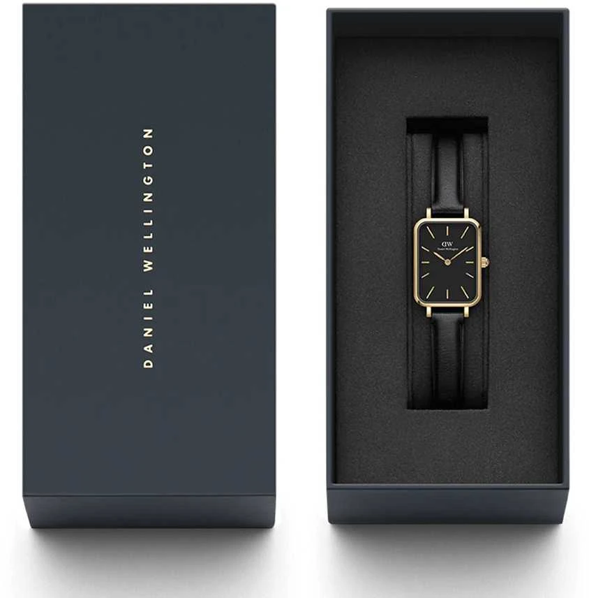 Moteriškas laikrodis DANIEL WELLINGTON Quadro Pressed Sheffield Gold 20mm DW00100560 + BOX