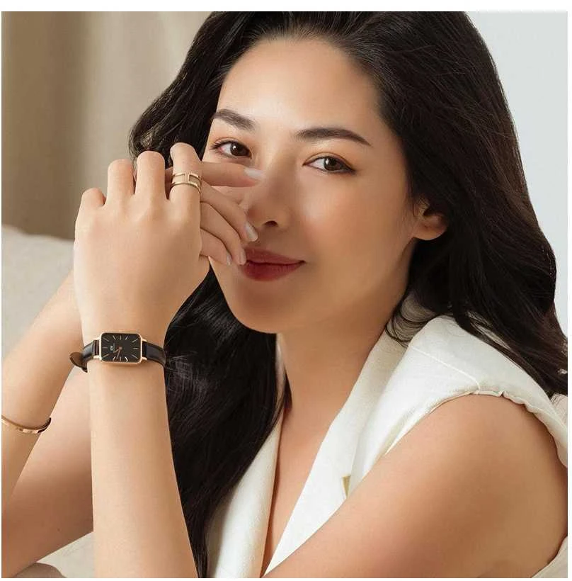 Moteriškas laikrodis DANIEL WELLINGTON Quadro Pressed Sheffield Gold 20mm DW00100560 + BOX