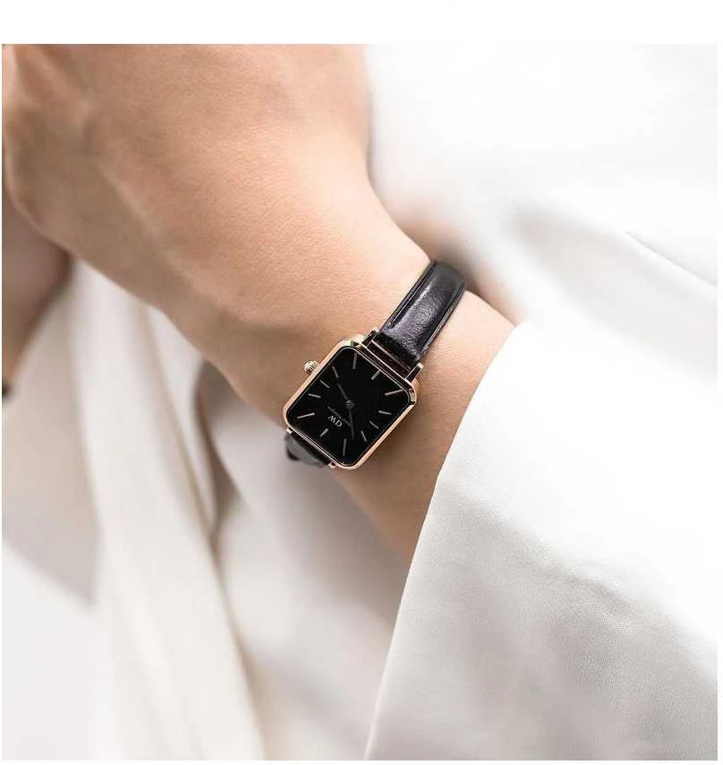 Moteriškas laikrodis DANIEL WELLINGTON Quadro Pressed Sheffield Gold 20mm DW00100560 + BOX