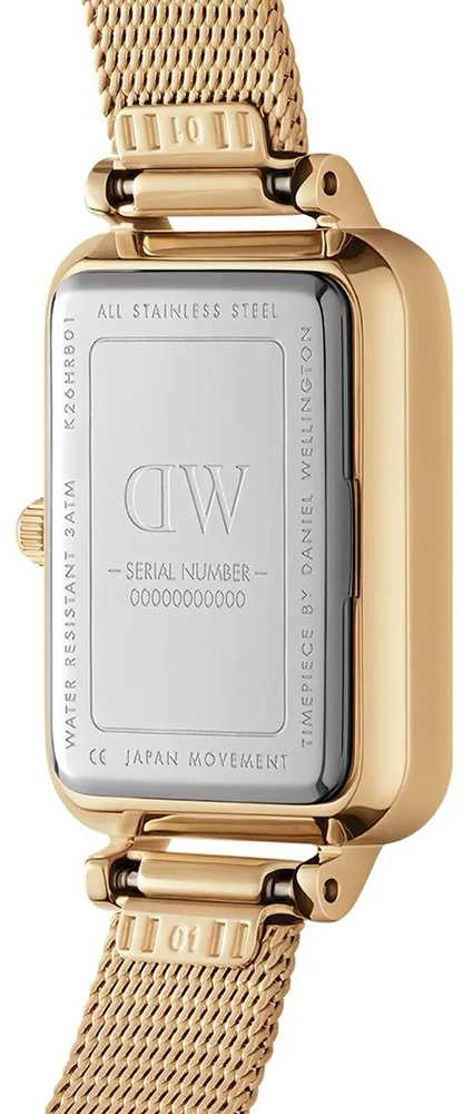 Moteriškas laikrodis DANIEL WELLINGTON Quadro Pressed Evergold 20mm DW00100556 + BOX (zw520a)