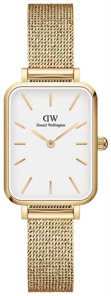 Moteriškas laikrodis DANIEL WELLINGTON Quadro Pressed Evergold 20mm DW00100556 + BOX (zw520a)
