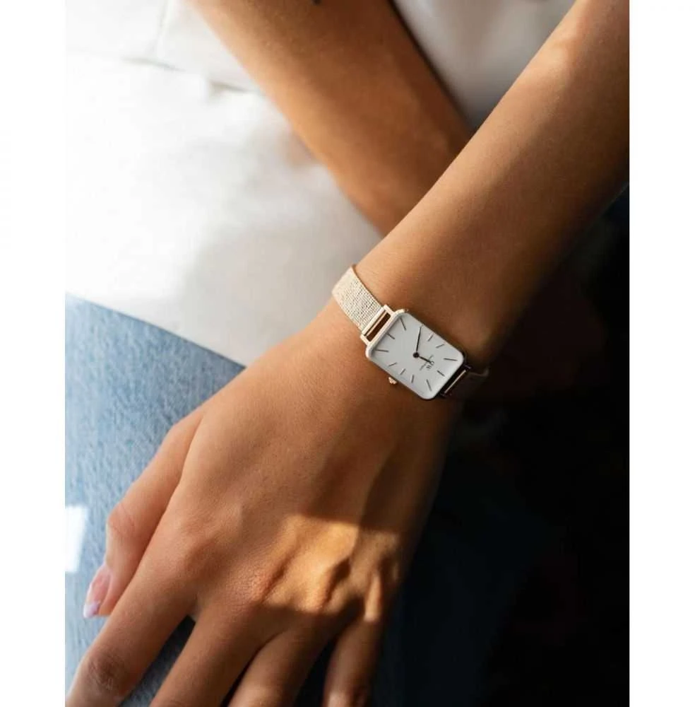 Moteriškas laikrodis DANIEL WELLINGTON Quadro Pressed Evergold 20mm DW00100556 + BOX (zw520a)