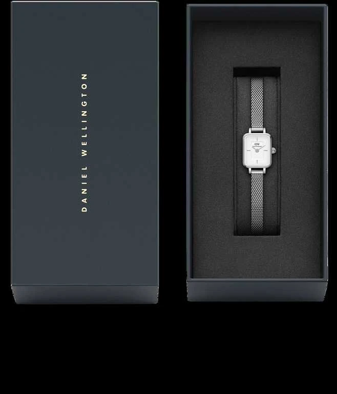 MOTERIŠKAS LAIKRODIS DANIEL WELLINGTON Quadro Mini 15mm DW00100726 + BOX (zw524b)