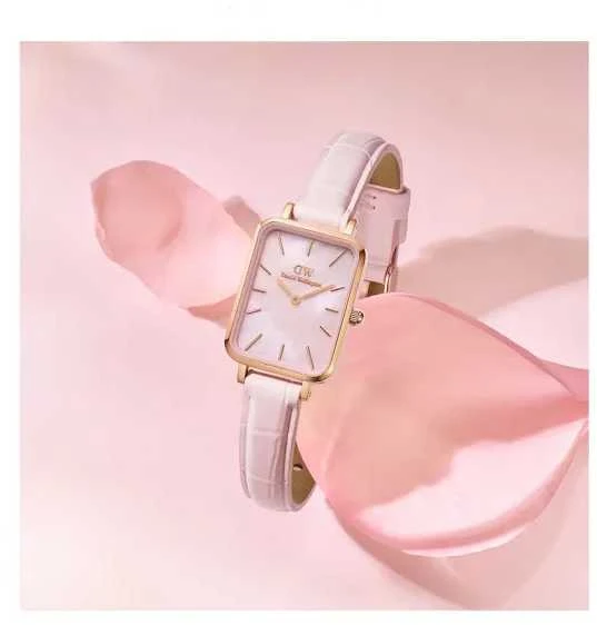 Moteriškas laikrodis DANIEL WELLINGTON Quadro Pressed Melrose Pearl 20mm DW00100508 + BOX (zw521a)