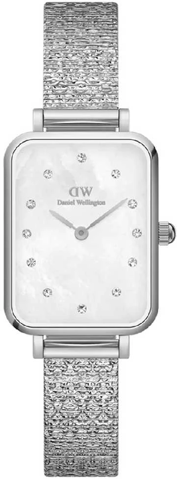 MOTERIŠKAS LAIKRODIS DANIEL WELLINGTON Quadro Lumine presuotas pianinas 20mm DW00100580 + DĖŽĖ (zw519c)