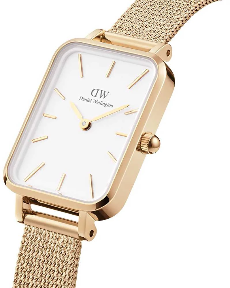 Moteriškas laikrodis DANIEL WELLINGTON Quadro Pressed Evergold 20mm DW00100556 + BOX (zw520a)