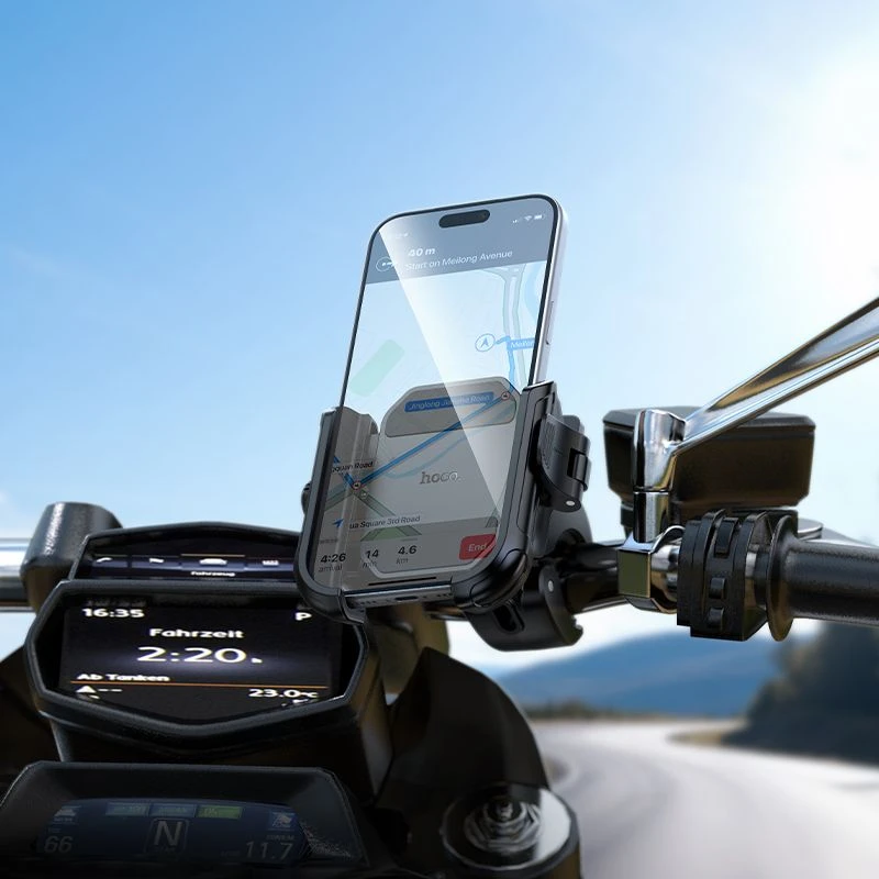 Motorcycle/bicycle holder ( 4,5“ – 7” ) Hoco H104 juodas