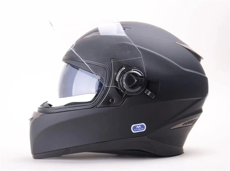 Nežinomas Motociklininko šalmas HD-09B, dydis XL, juodas