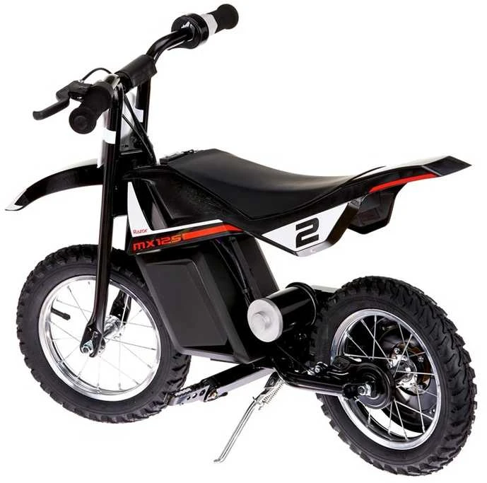 Razor MX125 +DECALS Dirt Bike, ES, juodas, ličio baterija