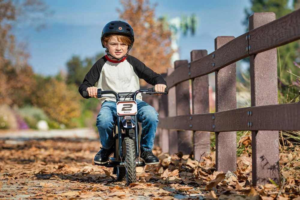 Razor MX125 +DECALS Dirt Bike, ES, juodas, ličio baterija