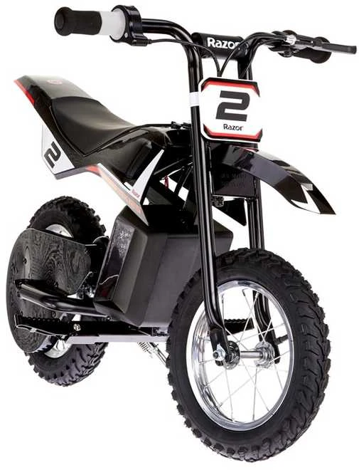 Razor MX125 +DECALS Dirt Bike, ES, juodas, ličio baterija