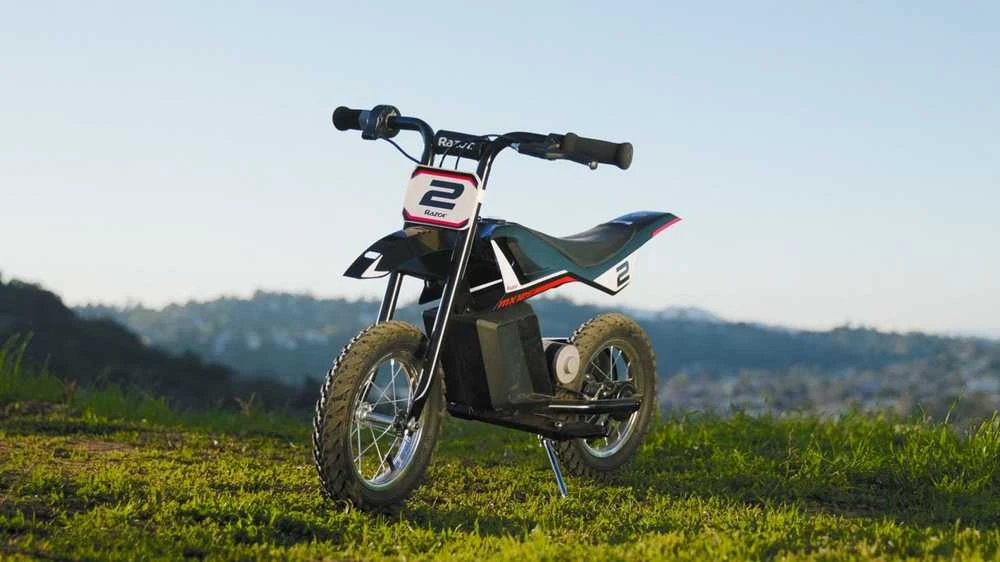 Razor MX125 +DECALS Dirt Bike, ES, juodas, ličio baterija