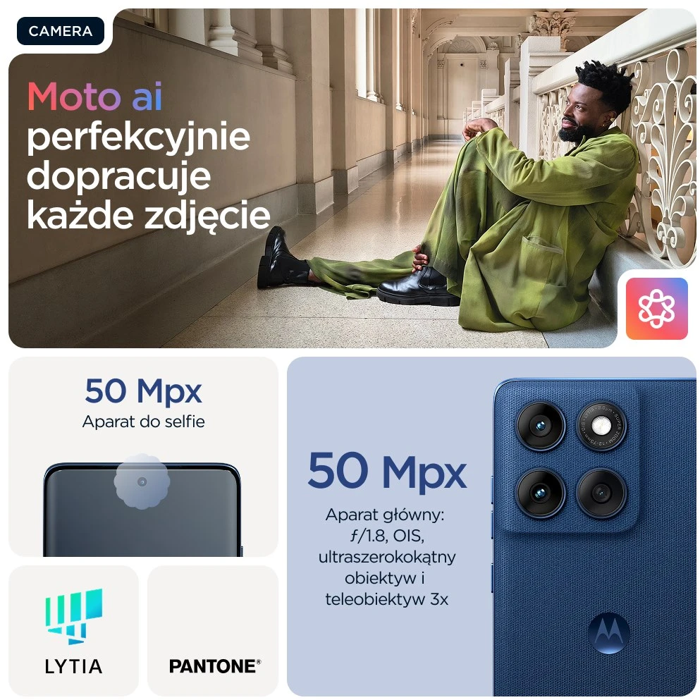 Išmanusis telefonas Motorola Moto Edge 60 5G 8GB RAM 256GB – Mėlyna