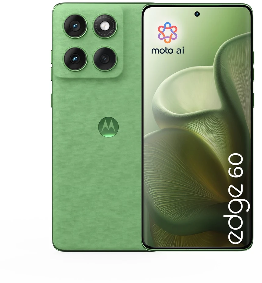 „Motorola edge 60“ 16,9 cm (6,67 colio) dviejų SIM kortelių „Android 15“ 5G USB C tipo 12 GB 512 GB 5200 mAh Žalias