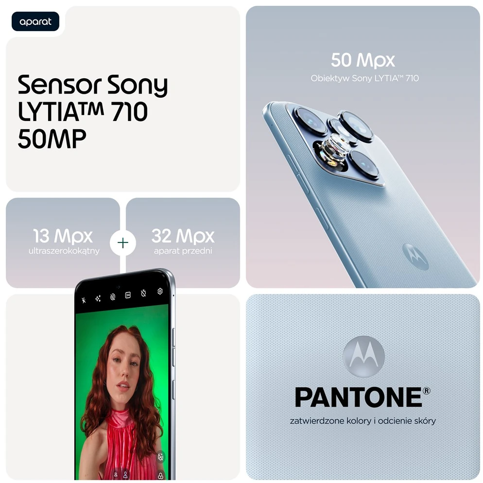 „Motorola edge 70 fusion“ 17,2 cm (6,78 colio) dviejų SIM kortelių „Android 16.0“ 5G USB C tipo 12 GB 256 GB 7000 mAh Šviesusis Mėlyna