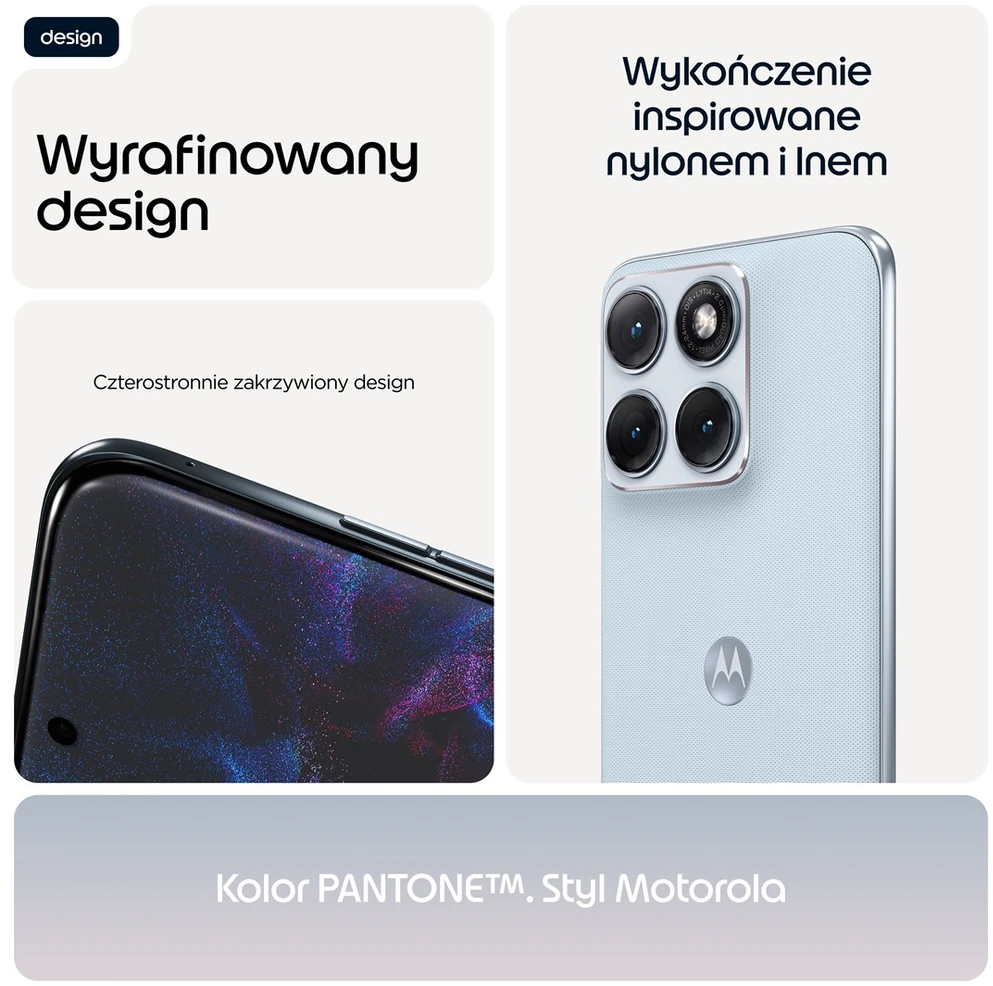 „Motorola edge 70 fusion“ 17,2 cm (6,78 colio) dviejų SIM kortelių „Android 16.0“ 5G USB C tipo 12 GB 256 GB 7000 mAh Šviesusis Mėlyna