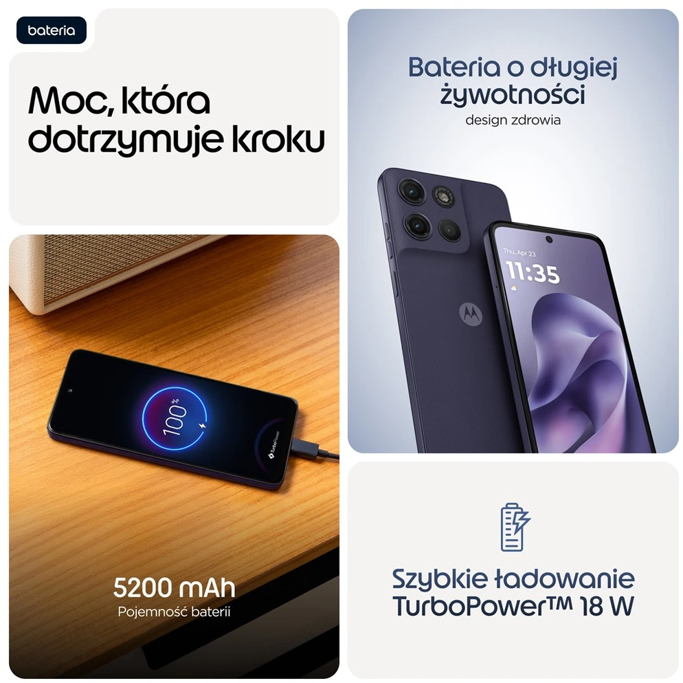 Motorola moto g17 17.1 cm (6.72") Dual SIM Android 15 USB Type-C 4 GB 128 GB 5200 mAh Violetinė