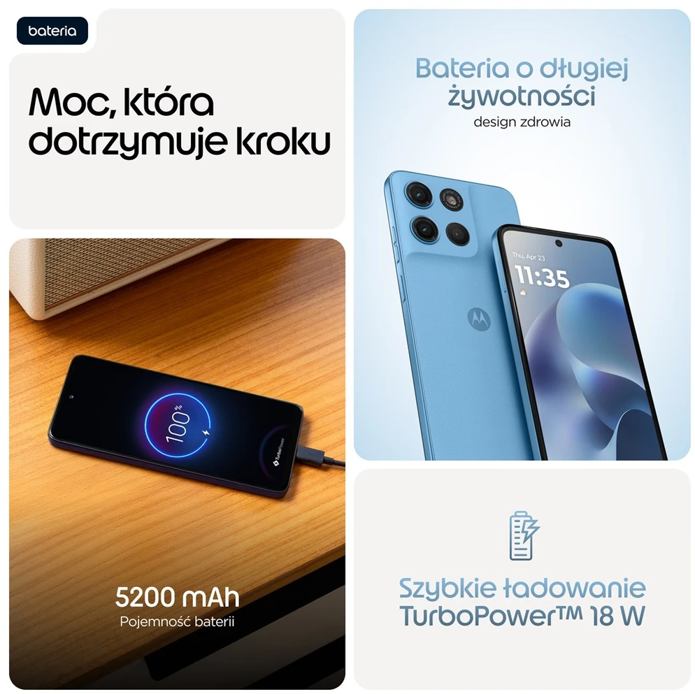 Motorola moto g17 17.1 cm (6.72") Dual SIM Android 15 USB Type-C 8 GB 128 GB 5200 mAh Mėlyna