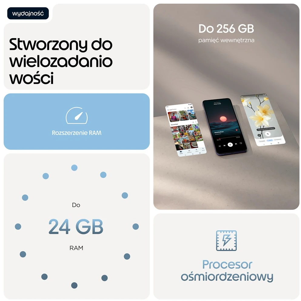 „Motorola Moto G17 Power“ 17,1 cm (6,72 colio) hibridinis dviejų SIM kortelių „Android 15“ USB C tipo 8 GB 256 GB 6000 mAh Mėlyna