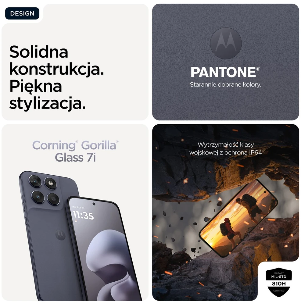„Motorola Moto G67“ 17,3 cm (6,8 colio) hibridinis dviejų SIM kortelių „Android 16.0“ 5G USB C tipo 8 GB 256 GB 5200 mAh Pilkas