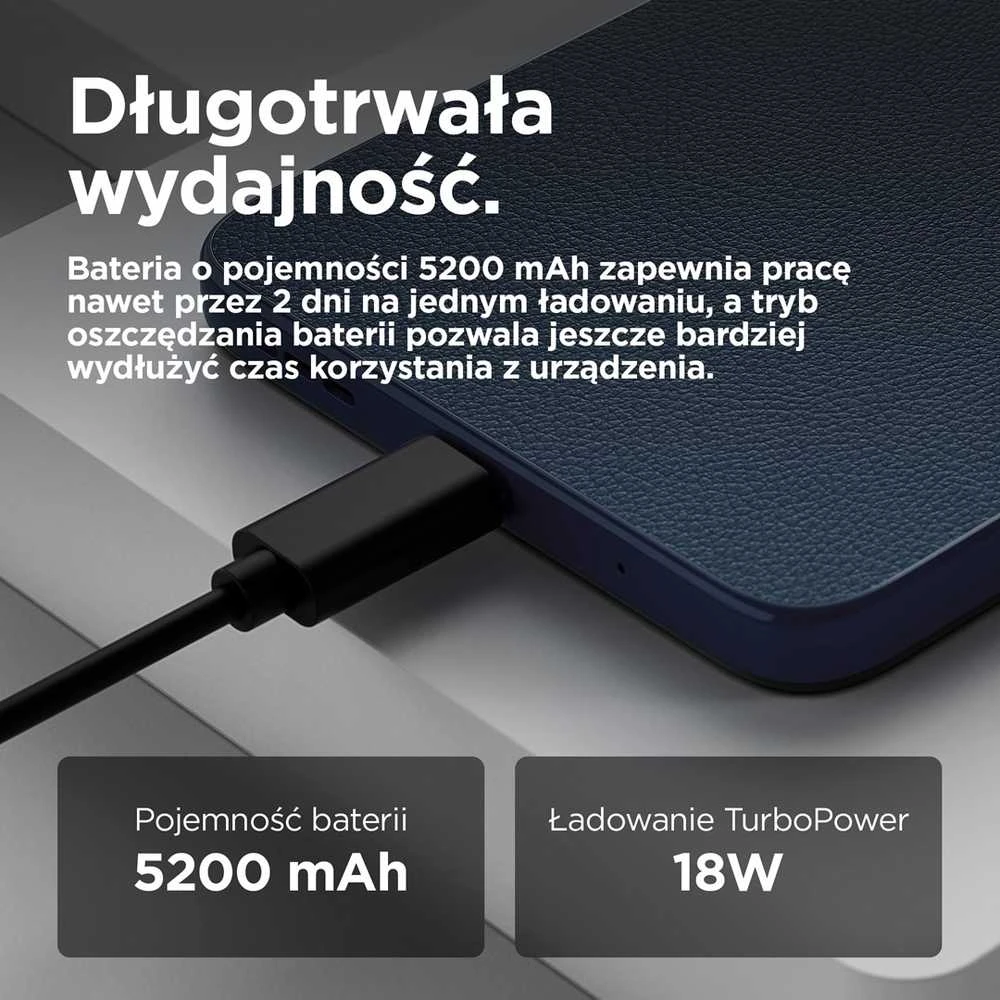 „Motorola Moto E15“ 16,9 cm (6,67 colio) dviejų SIM kortelių „Android 14Go“ leidimas 4G USB C tipo 2 GB 64 GB 5200 mAh Mėlyna