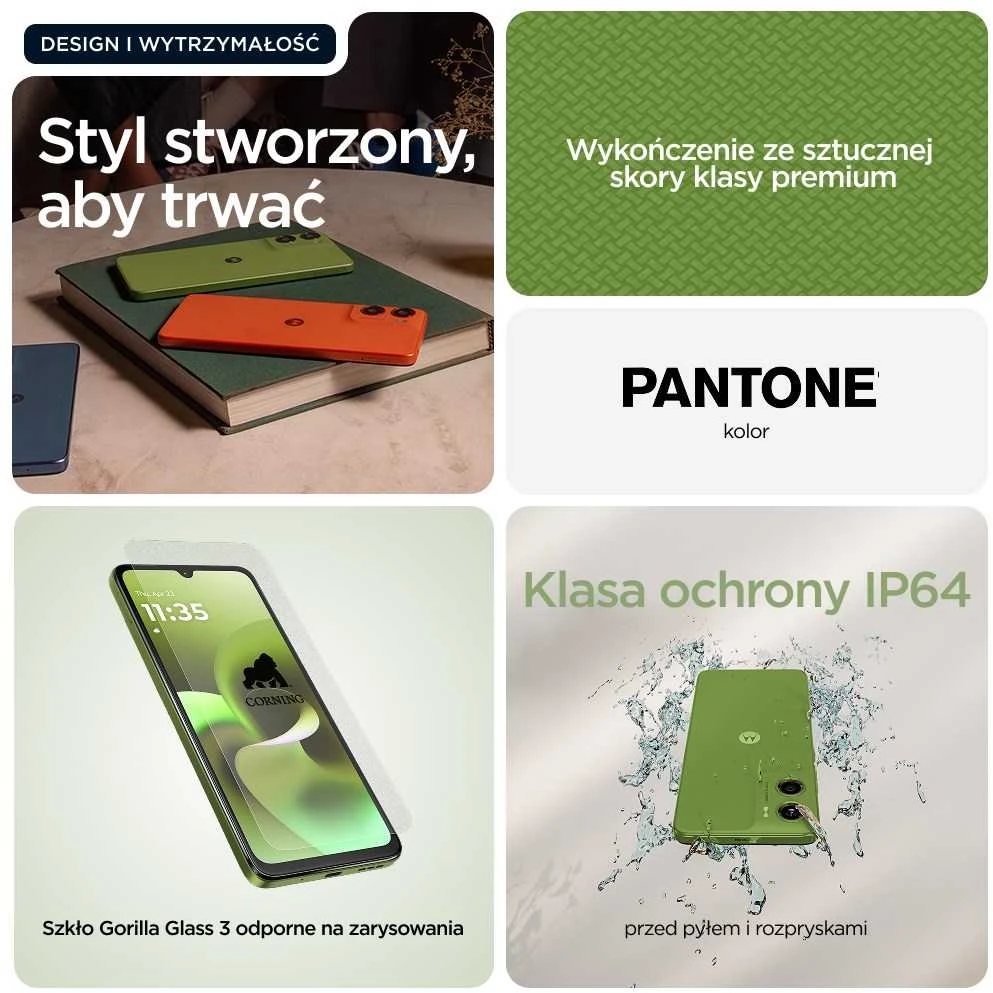 „Motorola Moto G06“ 17,5 cm (6,88 colio) Dviguba SIM kortelė „Android 15“ 4G USB C tipo 4 GB 256 GB 5200 mAh Žalias