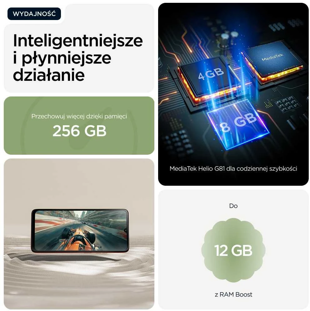 „Motorola Moto G06“ 17,5 cm (6,88 colio) Dviguba SIM kortelė „Android 15“ 4G USB C tipo 4 GB 256 GB 5200 mAh Žalias