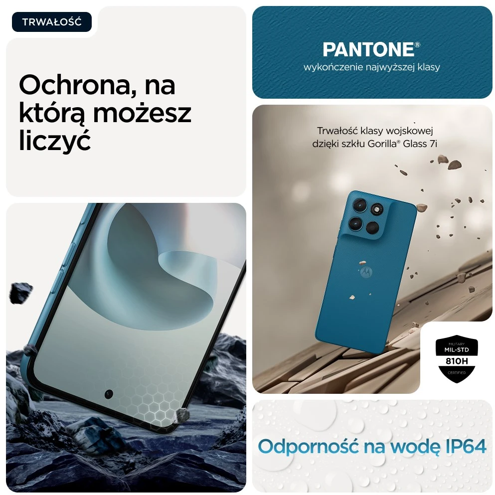 „Motorola Moto G57 Power“ 17,1 cm (6,72 colio) Dviguba SIM kortelė „Android 16.0“ 5G USB C tipo 12 GB 256 GB 7000 mAh Mėlyna