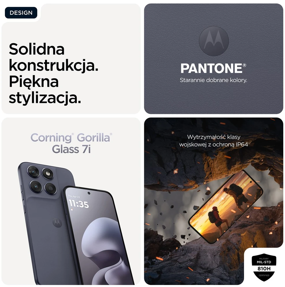 „Motorola Moto G67“ 17,3 cm (6,8 colio) hibridinis dviejų SIM kortelių „Android 16.0“ 5G USB C tipo 8 GB 256 GB 5200 mAh Pilkas