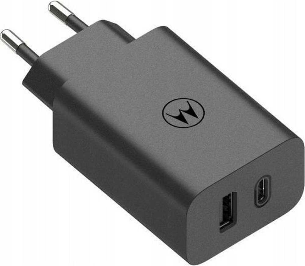 MOTOROLA originalus įkroviklis Type C + USB A 50W MC502/509 juodas