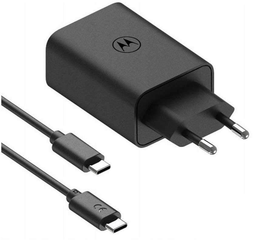 MOTOROLA originalus įkroviklis Type C + USB A 50W MC502/509 juodas
