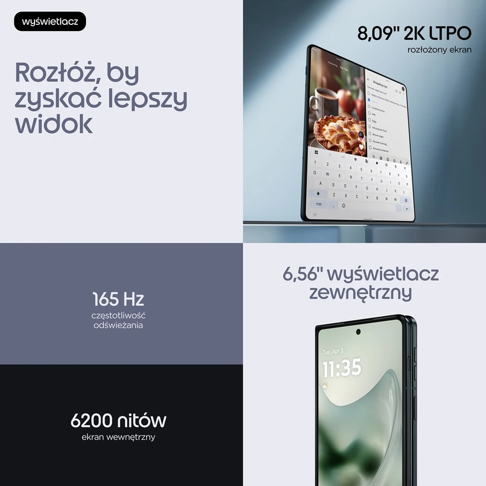 Motorola razr fold 16/512GB Blackened Mėlyna