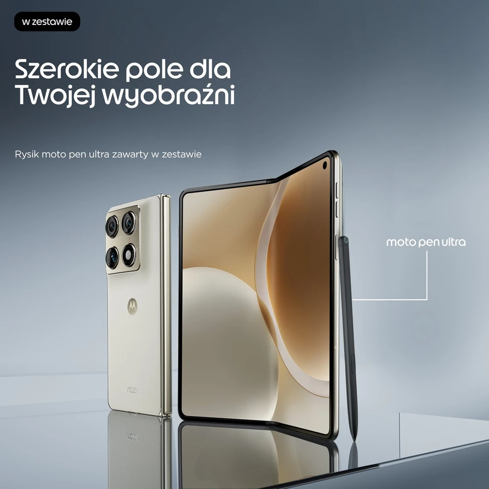 „Motorola razr fold“ 20,6 cm (8,09 colio) dviejų SIM kortelių „Android 16.0“ 5G USB C tipo 16 GB 512 GB 6000 mAh Baltas