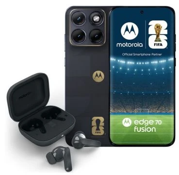 Motorola XT2605-1 Moto Edge 70 Fusion 5G 8GB RAM 256GB incl. Buds World Cup Edition – Juodas