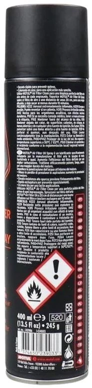 Alyva MOTUL AIR FILTER OIL SPRAY A2 0,4ltr (102986)