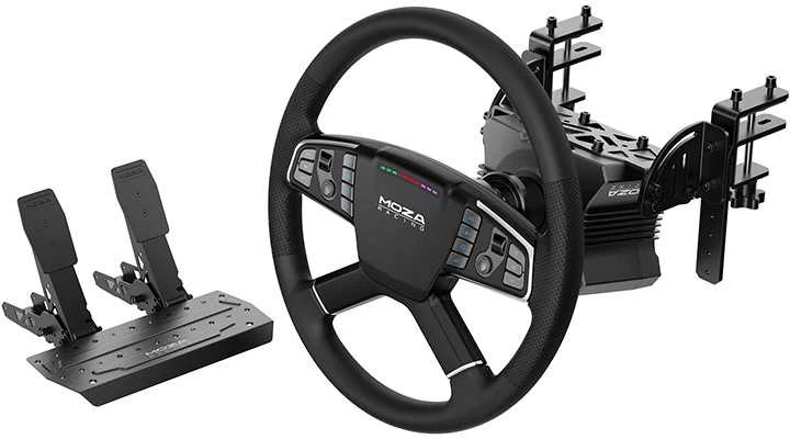Žaidimų vairas Moza Racing RS071 Truck Driving Simulator Bundle – juodos spalvos