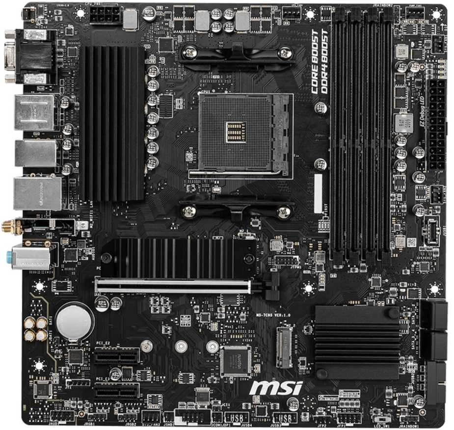 Pagrindinė plokštė MSI B550M PRO-VDH Wi-Fi | AMD procesorių šeima | Procesoriaus lizdas AM4 | DDR4 | Atminties lizdai 4 | SATA jungčių skaičius 4 | Lustų rinkinys AMD B | Mikro ATX