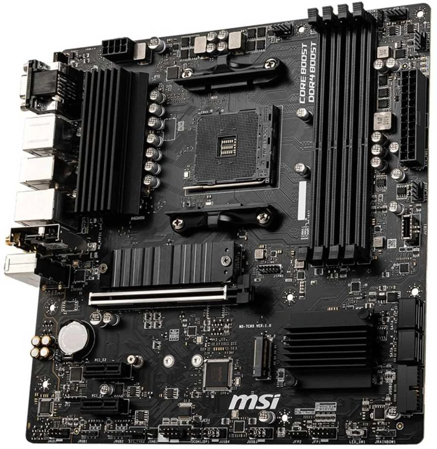 Pagrindinė plokštė MSI B550M PRO-VDH Wi-Fi | AMD procesorių šeima | Procesoriaus lizdas AM4 | DDR4 | Atminties lizdai 4 | SATA jungčių skaičius 4 | Lustų rinkinys AMD B | Mikro ATX